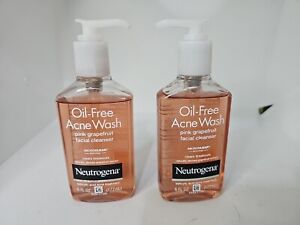 Neutrogena Oil Free Facial Cleanser Pink Grapefruit Acne Wash. 6oz.(2 Pk)Exp1/25