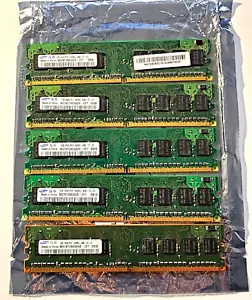 SAMSUNG 5x 1GB (5GB SET) 1Rx8 PC2 6400U 666 12 ZZ DDR2 SDRAM HP 404574-888 - Picture 1 of 1