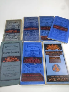 Vintage Bartholomew's Tela/Papel Reducido Survey Mapas 1900s/20s/30s Surtida - Imagen 1 de 12