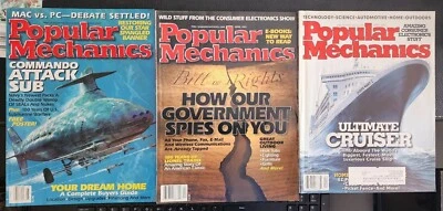 Popular Mechanics Magazine Lot of 7 - Early 2000s - Survival, Subs, Government - Image 1 of 3
