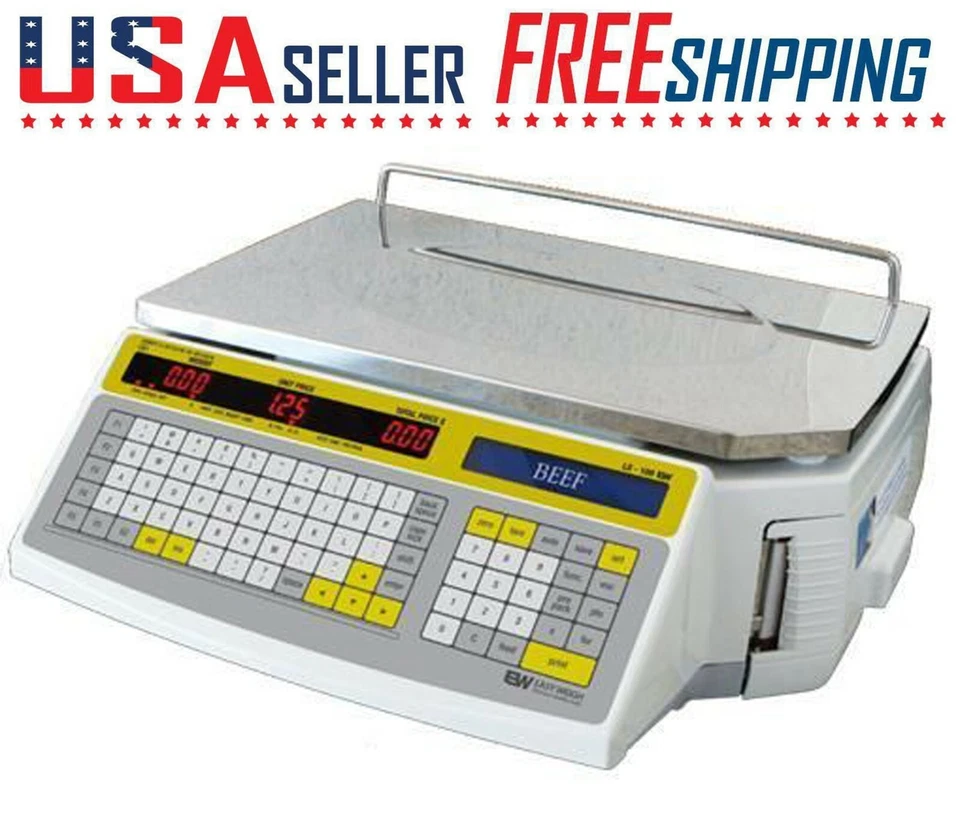 Easy Weigh LS-100F Printing Label scale LS100F LS100 NETP 60LB Deli Meat Grocery - Image 1 of 4