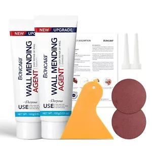 Boncart 2 Pack Drywall Repair Kit Wall Mending Agent Spackle with Scraper - Picture 1 of 3