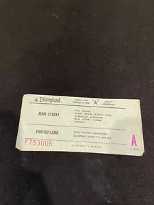 VINTAGE 1970S DISNEYLAND ADMISSION TICKET COUPONS A - Picture 1 of 2