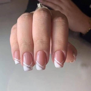 Full Cover Manicure Tool French False Nails Fake Nails Nail Tips Wearable - Picture 1 of 4
