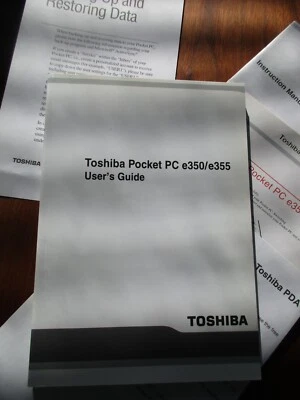 Toshiba Pocket PC User's Guide Instruction Manual 109 pages plus added leaflets - Image 1 of 4
