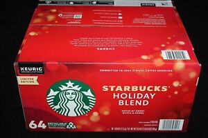 Starbucks Holiday Blend Medium Roast Coffee K-Cups 64 ct. BB JUNE 2024 FREE SHIP