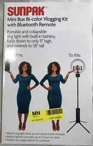 Sunpak - Mini Box Self-Storing Collapsible Bi-Color Vlogging Smartphone Kit - Picture 1 of 3