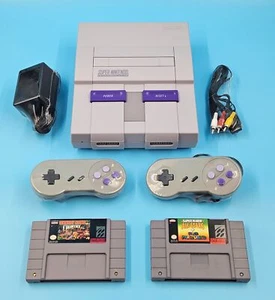 SUPER NINTENDO CONSOLE BUNDLE SNES USA REGION (ALL-STARS, WORLD, & DK!) WOW! 🔥 - Picture 1 of 8