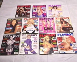 Lot Of 11 Playboy Magazine 2002 Great Condition w/CenterFolds Included - Foto 1 di 3