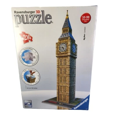 Ravensburger 3D Puzzle Big Ben London 216 Plastic Pieces 16 In Tall New READ - Image 1 of 4