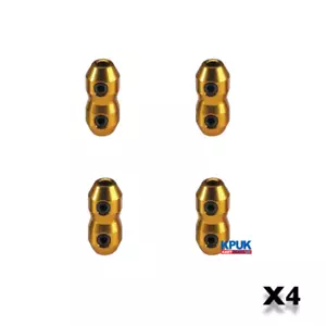 Kart Cable Clamps GOLD Annodised for Throttle & Brake Cable Pack of 4 KPUK - Picture 1 of 2