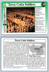 Terra Cotta Soldiers #9.15 - Earth & Us - Treasures Of The Earth Grolier Card - Picture 1 of 1