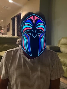 Halloween Special- Winter Ski - LED Light Up Half Face Cover Dance Mask!! - Picture 1 of 12