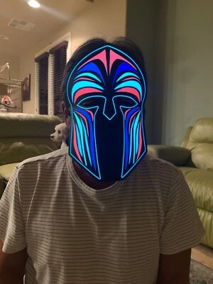 Halloween Special- Winter Ski - LED Light Up Half Face Cover Dance Mask!! - Image 1 of 4