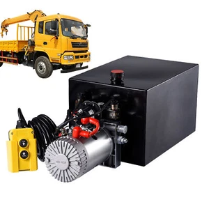 20 Quart Double Acting Hydraulic Pump Dump Trailer DC 12V Unit Pack Power Unit-- - Picture 1 of 8