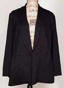 Studio by Torrid - Black Knit Peplum Waist Blazer Jacket - Women's Size 4X - Picture 1 of 4