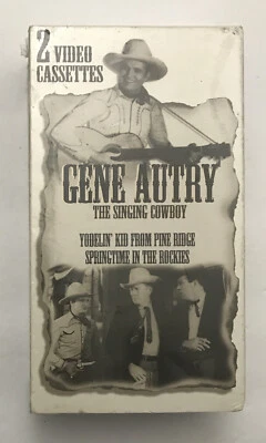 Gene Autry Yodeling Kid From Pine Ridge & Springtime in the Rockies 2 VHS Set  - Image 1 of 3