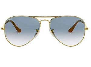 NEU Ray Ban Aviator Gold / Hellblau Farbverlauf 0RB3025 (001/7858)(001/3F62) - Bild 1 von 5