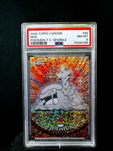 2000 Pokemon topps Chrome TV Animation Series 2 Sparkle #89 Muk PSA 8