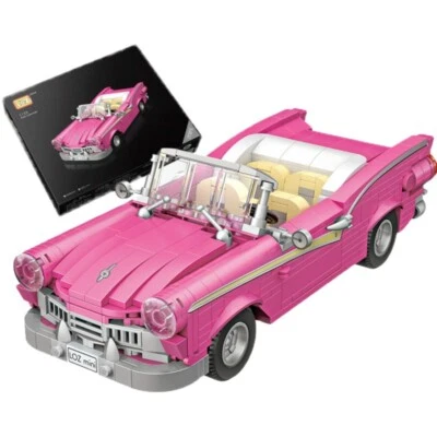 LOZ 1125 Pink Roadster wedding car Diamond Building Blocks iBlock Fun  - Image 1 of 4