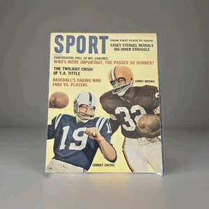 Sport Magazine December 1962 Johnny Unitas and Jimmy Brown No Label Vintage NFL - Picture 1 of 12