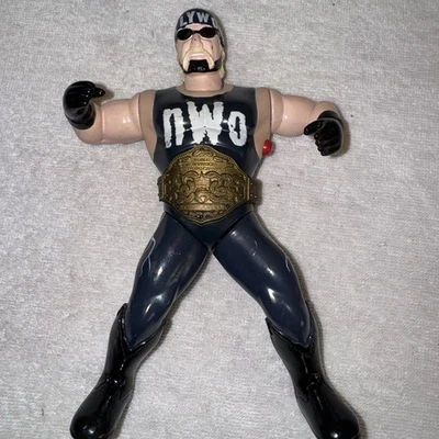 Boneco de ação vibratório vintage 1997 Hollywood NWO Hulk Hogan luta livre WWF WCW - Imagem 1 de 4