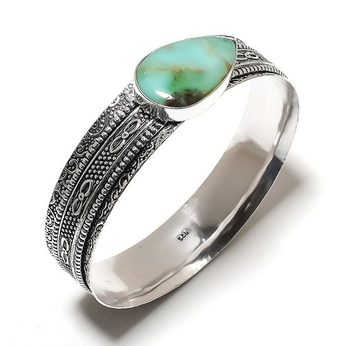 VALENTINO Bracciale in argento sterling 925 fatto a mano con pietra preziosa crisoprasio 7 5" per lei p493