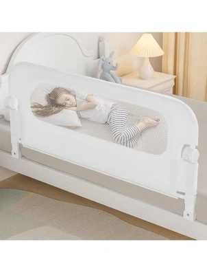 Baby Bed Rail Guard for Toddlers -46" Toddler Bed Rails White - Image 1 of 4