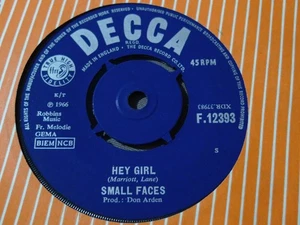THE SMALL FACES-HEY GIRL-DECCA 1 PLAY ONLY - Picture 1 of 2
