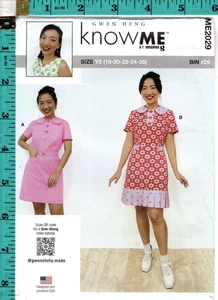 "Misses' Dresses" ©2023 Knowme by mimi g Gwen Heng Pattern ME2029 16-26 - Picture 1 of 5