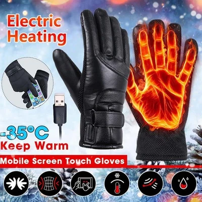 MARKENLOS Unisex Motorrad Beheizte Warme Handschuhe Elektrische Heizhandschuhe Touchscreen