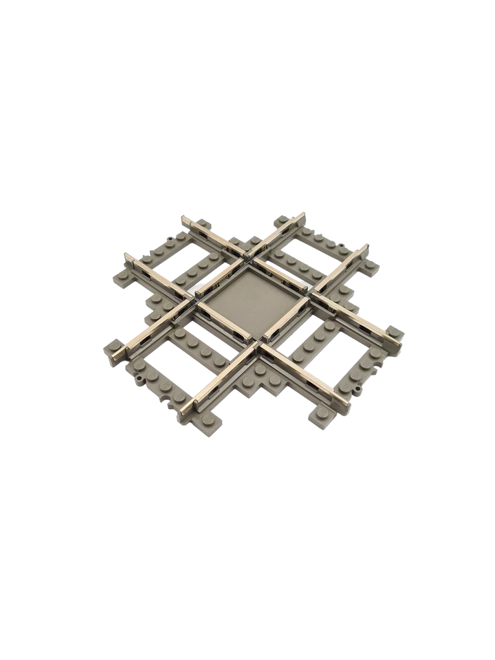 Lego® train rails 9V chemin de fer voie ferrée 4519 intersection rails de croise - Photo 1/1