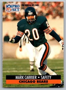 1991 Pro Set FACT Mobil Mark Carrier Chicago Bears #101 - Picture 1 of 2