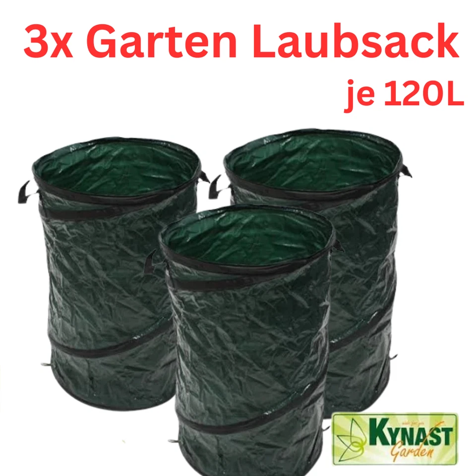Kynast Flexible Gartentonne mit Tragegriffen - Grün, 120L, 70x45cm