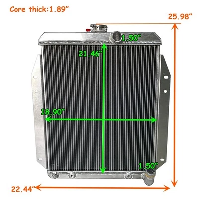 Radiador de aluminio completo para camioneta Dodge A100 1964-1970 motor 2,8 L 3,2 L 3,7 L L6 Foto 1 de 4