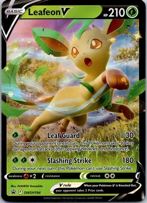 Black Star Promo Leafeon V SWSH194 Promo SWSH: Sword & Shield Promo Cards - Image 1 of 2