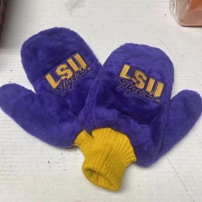 Luvas/luvas logotipo da equipe LSU NCAA tamanho adulto G-XL novas sem etiquetas - Imagem 1 de 3