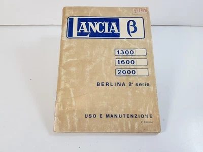 Libretto manuale uso manutenzione Lancia Beta Berlina 1300 1600 2000 2^ serie 76 - Immagine 1 di 4