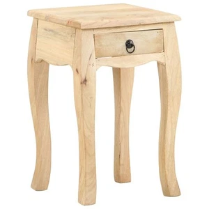 Bed Cabinet Brown Solid mango wood Compact Bedside Table Square - Picture 1 of 12
