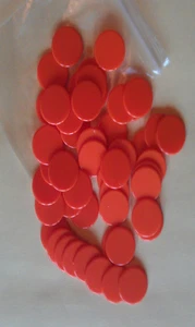 Contadores de plástico (Pack nuevo de contadores naranja de 50 x 22 mm) - Imagen 1 de 1