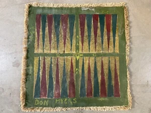 🔥 Antique Old PRIMITIVE American Folk Art Outsider GAME BOARD, Backgammon 1920s - Picture 1 of 18