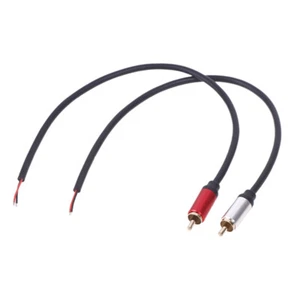 Speaker RCA Male Plug Jack Connector To Bare Wire Open End Pigtail RCA Cable FT - Imagen 1 de 14