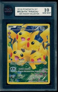2016 Pokemon Generations radiant coll. #RC29 Pikachu Full Art KSA 10 GEM Mint