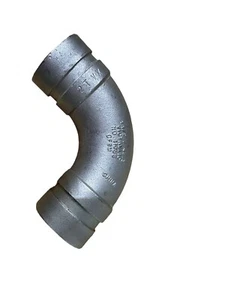1.5” VICTAULIC STYLE 410SS ELBOW FIT. 90°, CF8M, GROOVED, STAINLESS STEEL (E4) - Picture 1 of 3