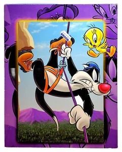 VTG 90s Tweety Sylvester Folder Purple 3 Ring Binder Looney Stuart Hall 1999 - Picture 1 of 8