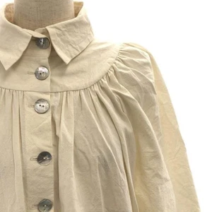 Les Vacances d'Irina Women's Daily Cotton Shell Button Gather Smock Women's Used - Picture 1 of 8