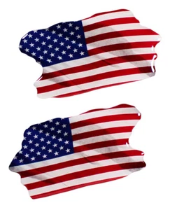 Banderas de Estados Unidos pegatinas 3D América decoración gel pegatinas juego de 2 para coche coche motocicleta - Imagen 1 de 8