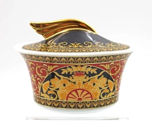 Rosenthal China Versace Medusa Red Sugar Bowl & Lid - Picture 1 of 6