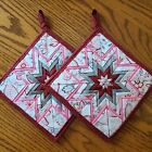 Handmade Hot Pads/Trivets-Amish Folded Star Ex-Thick-Pretty Butterflies & Posies