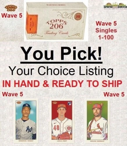2022 Topps T-206 Wave 5 Base Cards 1-100 ~ YOU PICK ~ Complete Your Set, UPDATED - Image 1 of 1